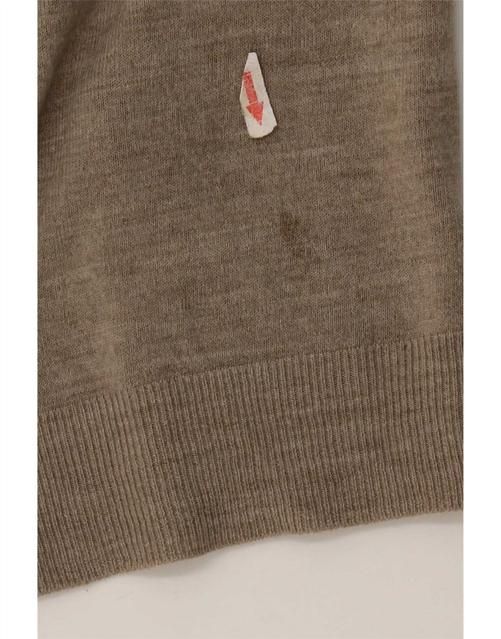 Maglione da uomo Marks & Spencer vestibilità regolare con scollo a V grande acrilico beige