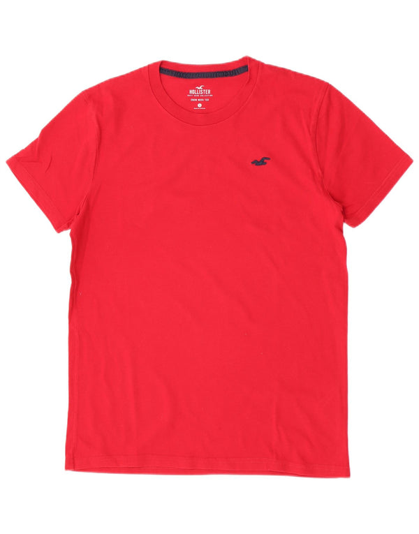 T-shirt Hollister da uomo Top Small rossa in cotone