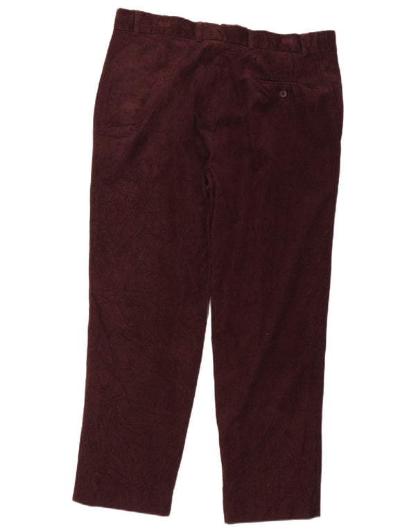 Pantaloni di velluto a coste affusolati da uomo James Pringle W38 L29 cotone marrone