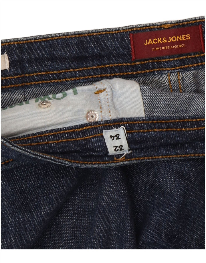 Jack & Jones Uomo GLENN Slim Jeans W32 L34 Cotone Blu