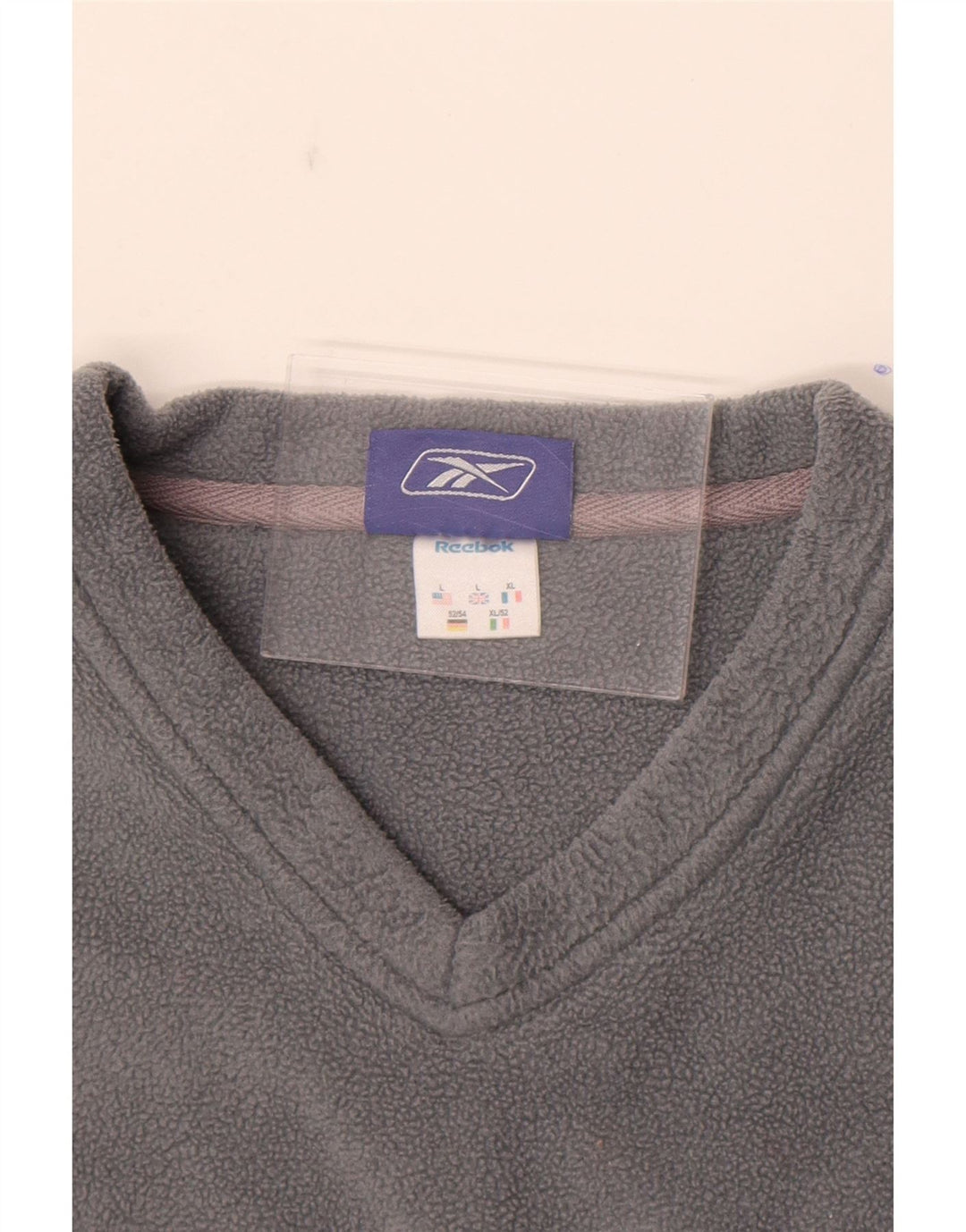 Maglione in pile da uomo Reebok Large grigio poliestere