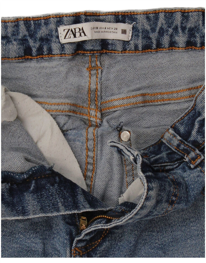 Jeans svasati da donna Zara EU 38 piccoli W28 L33 blu