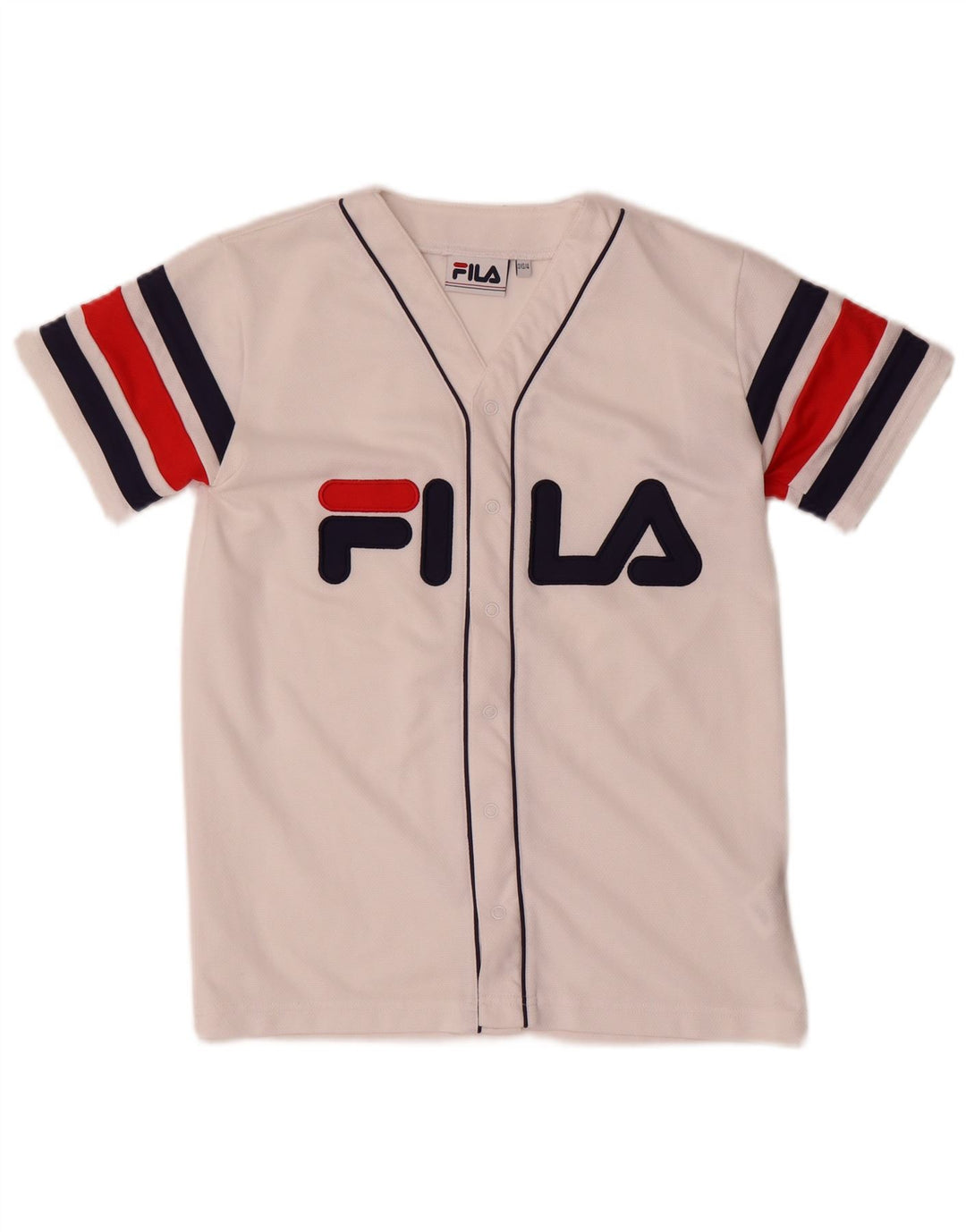 Maglia grafica da uomo Fila Top 2XS poliestere color block bianco