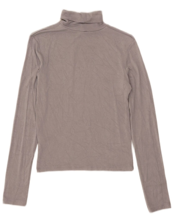 Top corto da donna Zara a maniche lunghe UK 12 Viscosa grigio medio
