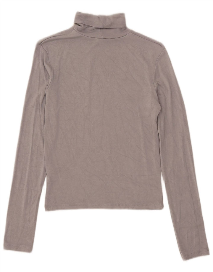 Top corto da donna Zara a maniche lunghe UK 12 Viscosa grigio medio