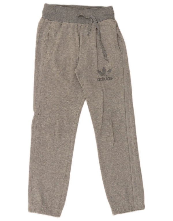 Pantaloni da tuta da uomo Adidas Joggers in cotone color block grigio medio