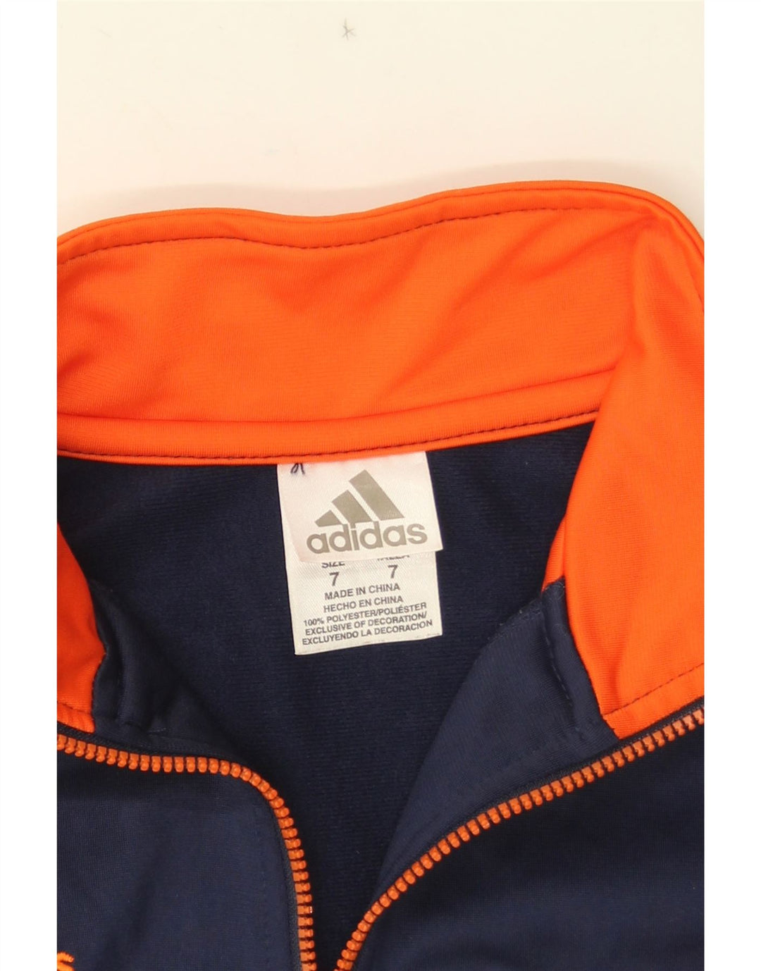 Giacca da ginnastica grafica da ragazzo Adidas 6-7 anni Blu navy Colourblock