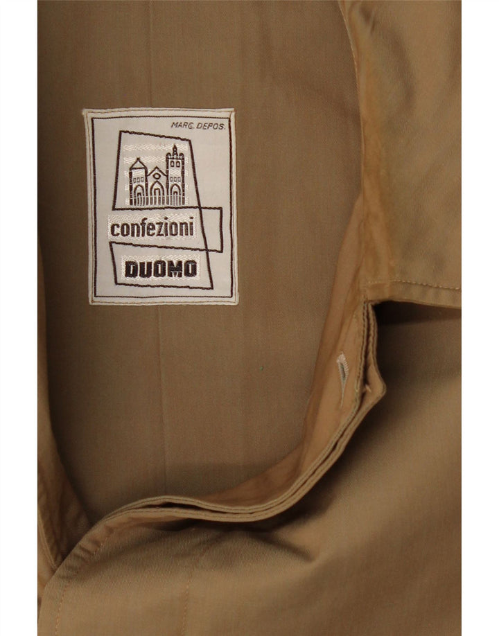 Soprabito vintage da donna con vestibilità ampia con cappuccio IT 40 piccolo beige