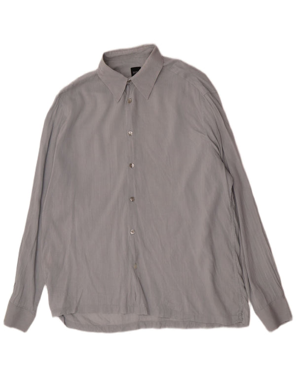 Camicia da uomo Regular Fit Hugo Boss Large in cotone blu