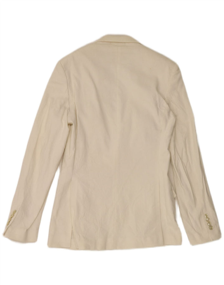 Giacca blazer a 2 bottoni da uomo Zara EU 50 cotone bianco medio