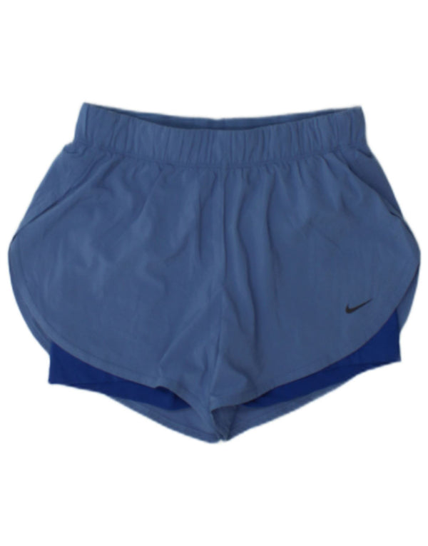 Pantaloncini sportivi Nike Dri Fit da donna UK 12 blu medio