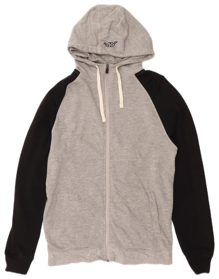 Maglione con cappuccio e zip da uomo KAPPA grande grigio color block