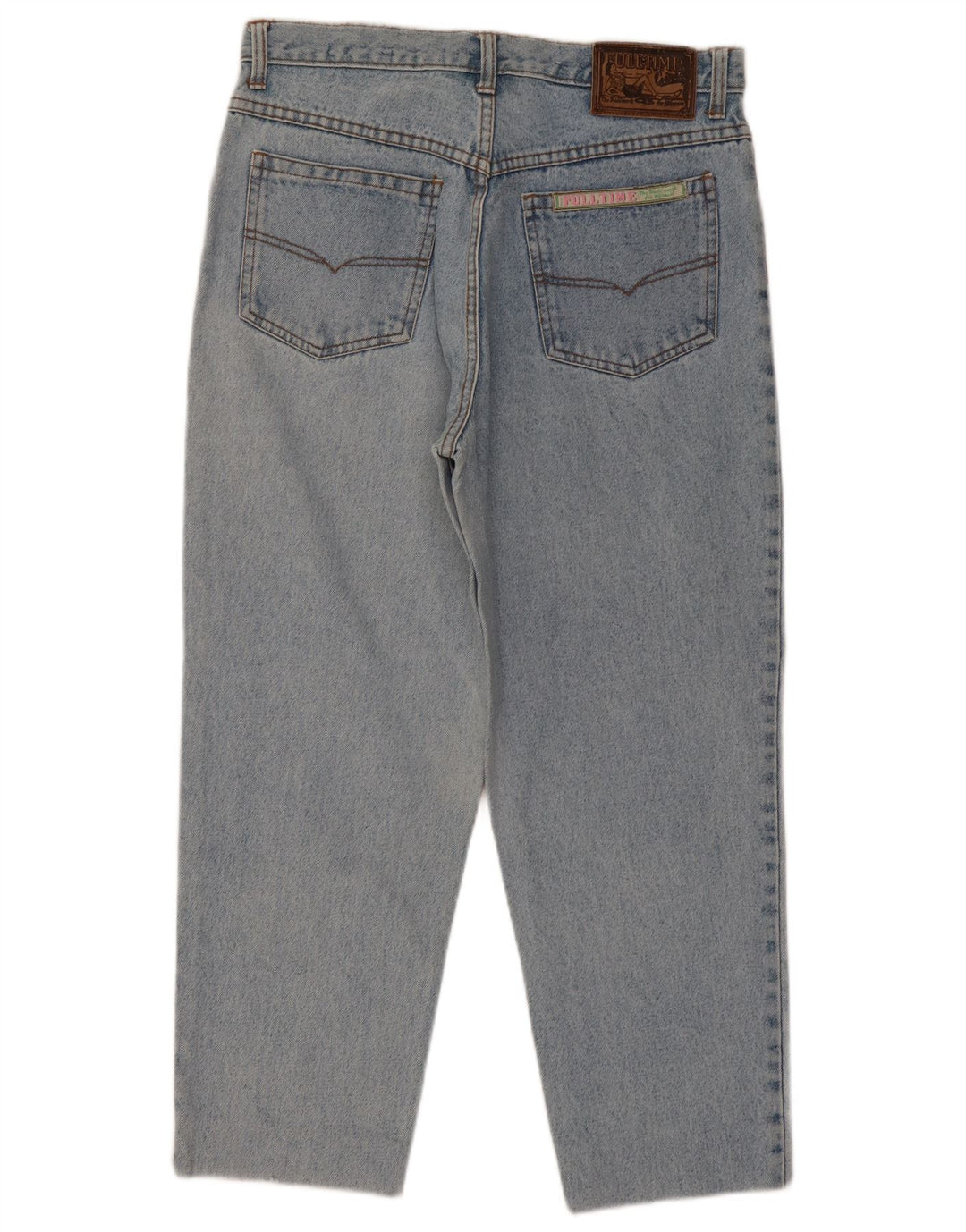 Jeans affusolati corti da donna vintage W32 L26 Blu