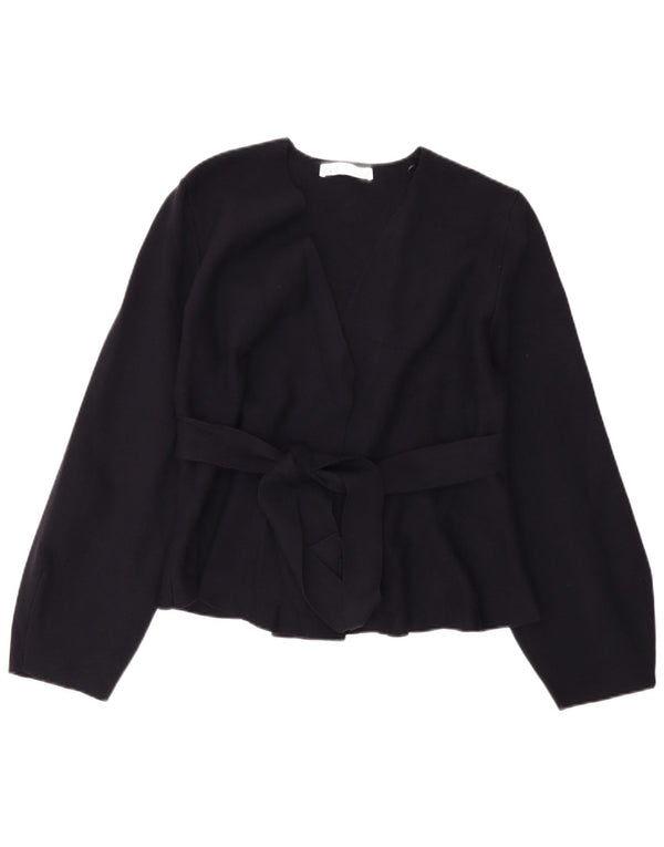 Maglione cardigan da donna Zara UK 10 Small blu navy in poliammide