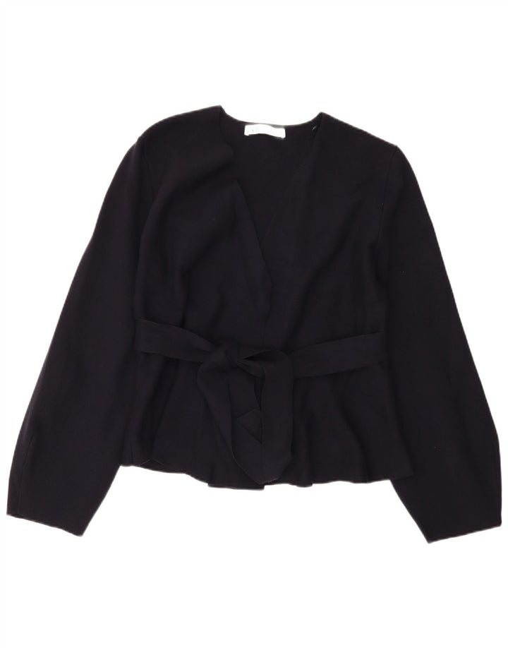 Maglione cardigan da donna Zara UK 10 Small blu navy in poliammide