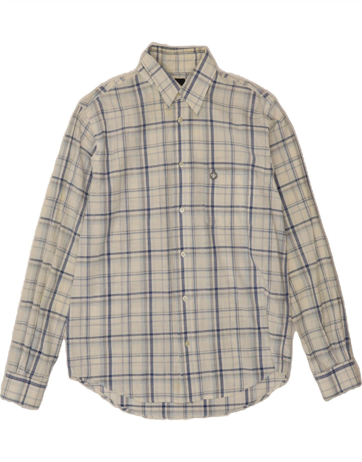 MURPHY & NYE Mens Shirt Medium Blue Check Cotton Vintage Murphy & Nye and Second-Hand Murphy & Nye from Messina Hembry 
