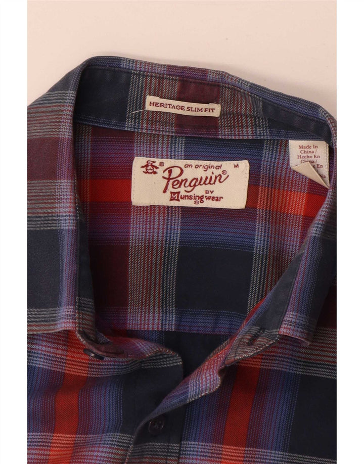 Penguin Camicia da uomo Heritage slim fit a quadri medio multicolore