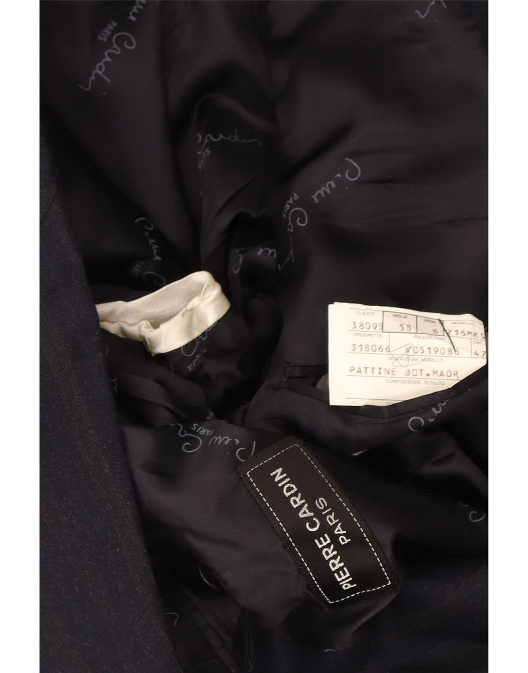 Giacca blazer da uomo a 2 bottoni Pierre Cardin IT 58 4XL Gessato blu navy
