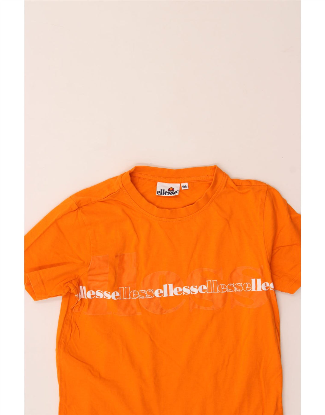 ELLESSE Boys Graphic T-Shirt Top 9-10 Years Orange Cotton Vintage Ellesse and Second-Hand Ellesse from Messina Hembry 