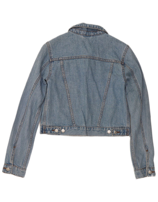 Giacca in denim corto da donna Topshop UK 4 XS cotone blu