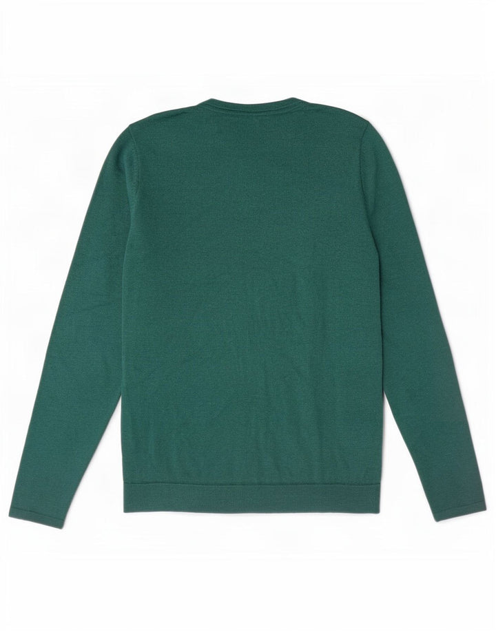 Maglione maglione girocollo da donna Fat Face UK 12 Poliestere verde medio