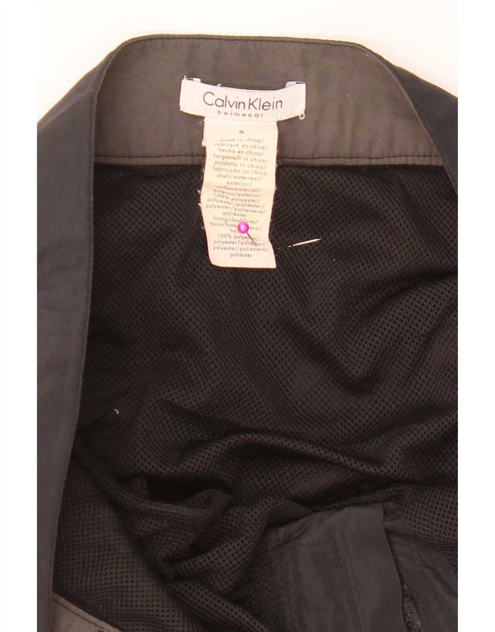 Pantaloncini da bagno grafici da uomo Calvin Klein piccoli color block nero