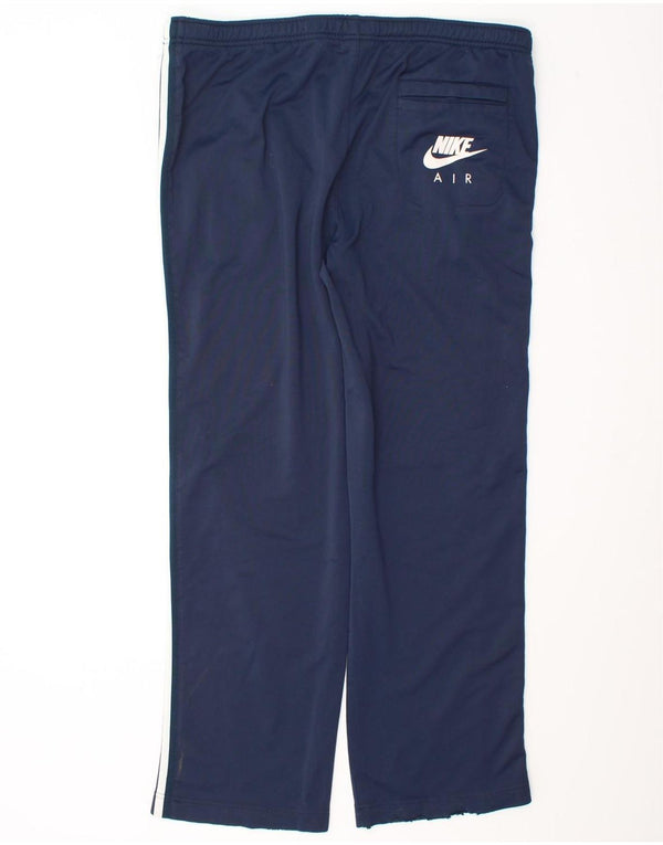 Pantaloni da tuta Nike Air da uomo UK 34/36 Large Blu Navy Poliestere