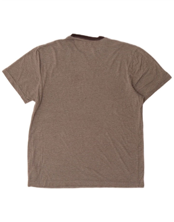 T-shirt grafica da uomo Converse Top Small in cotone color block grigio