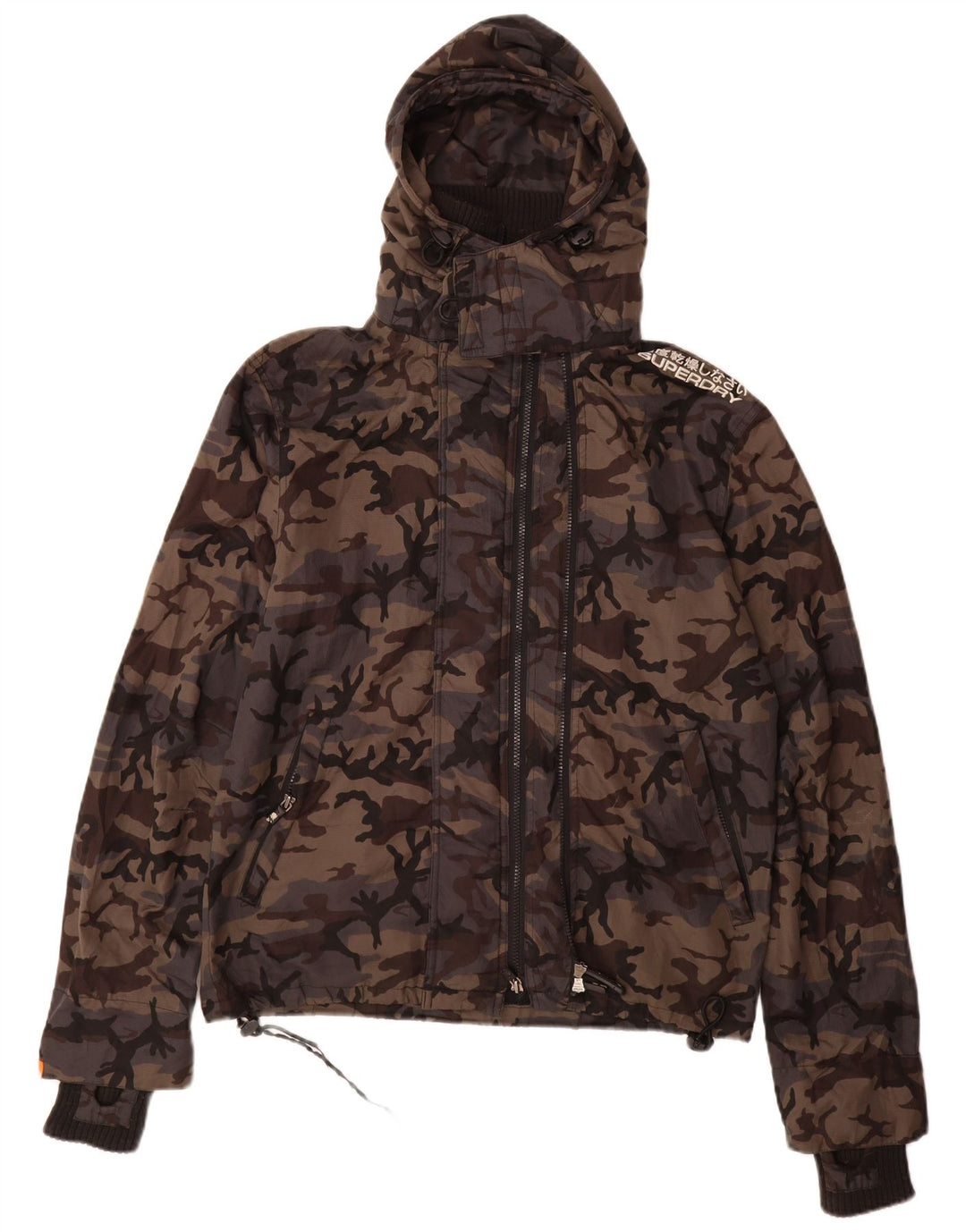 Giacca a vento grafica da uomo Superdry UK 38 Nylon grigio medio