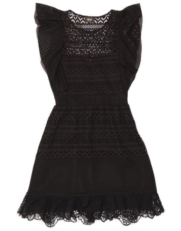 Abito da donna a trapezio all'uncinetto da donna Liu Jo IT 42 Medio Nero Poliestere