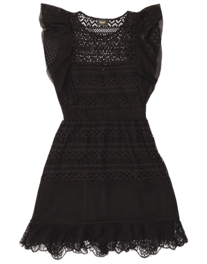 Abito da donna a trapezio all'uncinetto da donna Liu Jo IT 42 Medio Nero Poliestere