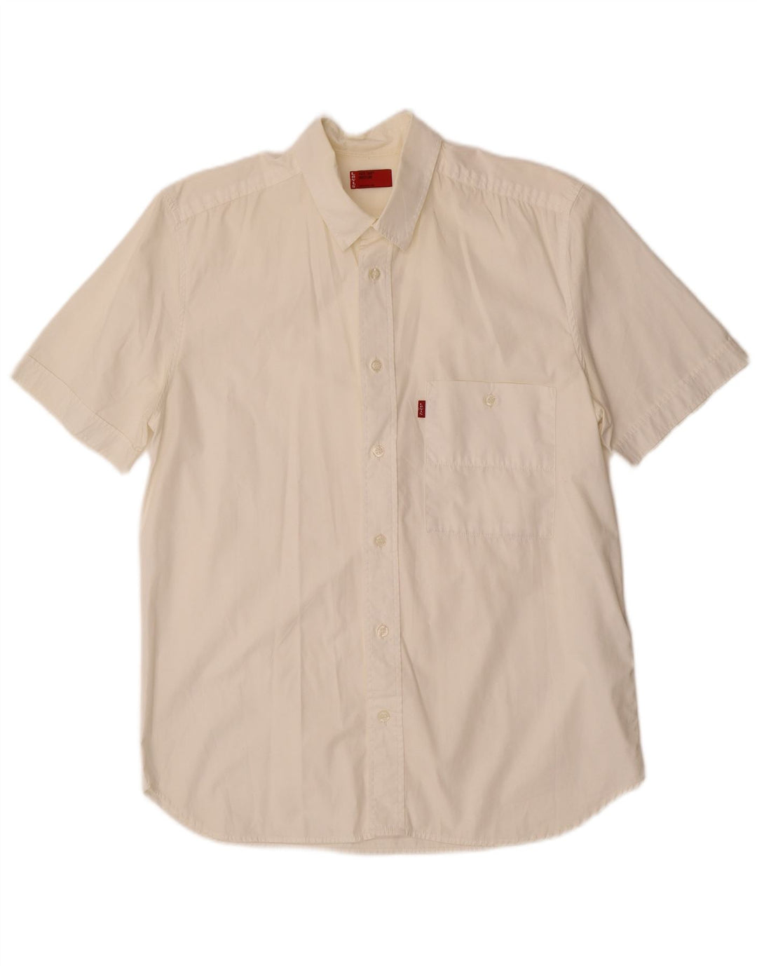 LEVI'S Camicia a maniche corte da uomo in cotone bianco sporco medio