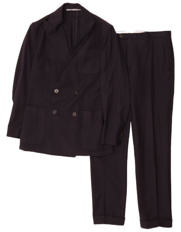 CANTARELLI Abito 2 Pezzi Doppio Petto Uomo IT 50 Large W34 L31 Blu Navy