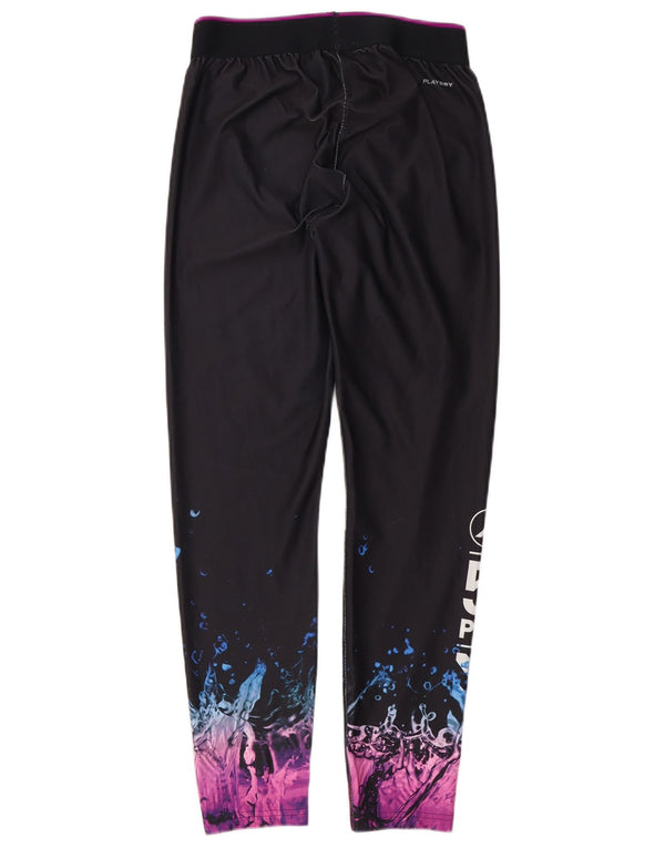 Leggings grafici da donna Reebok UK 12/14 Medium Black Colourblock