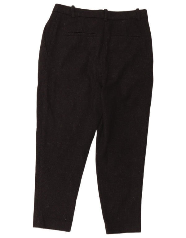 Pantaloni da abito con pegging corto da donna Cos EU 36 Small W30 L25 Lana nera