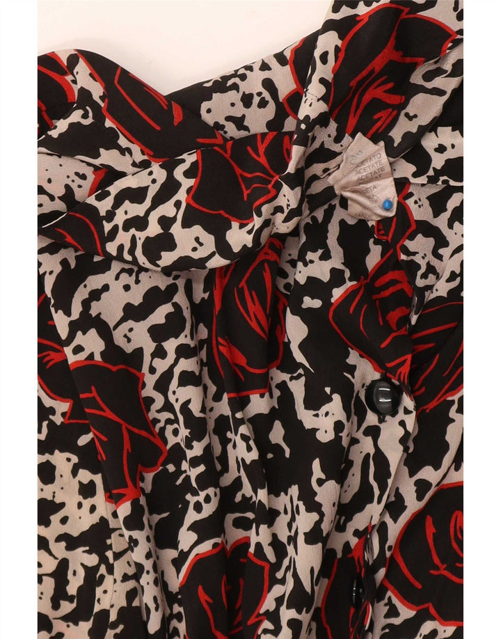 Abito vintage da donna a trapezio IT 44 Acetato floreale multicolore medio