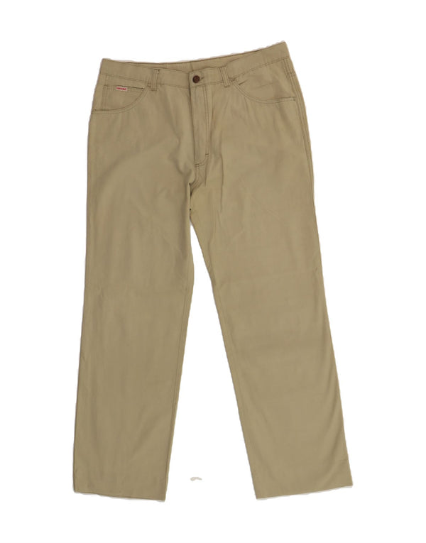 CARRERA Mens Straight Casual Trousers IT 48 Medium W32 L30 Beige Cotton