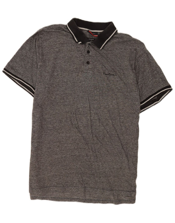 Polo Pierre Cardin da uomo a maniche corte vestibilità regolare XL grigio chiazzato