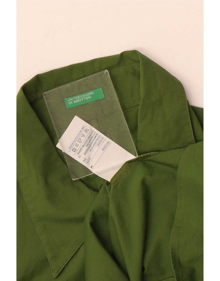 Camicia pullover da donna Benetton UK 12 Cotone verde medio