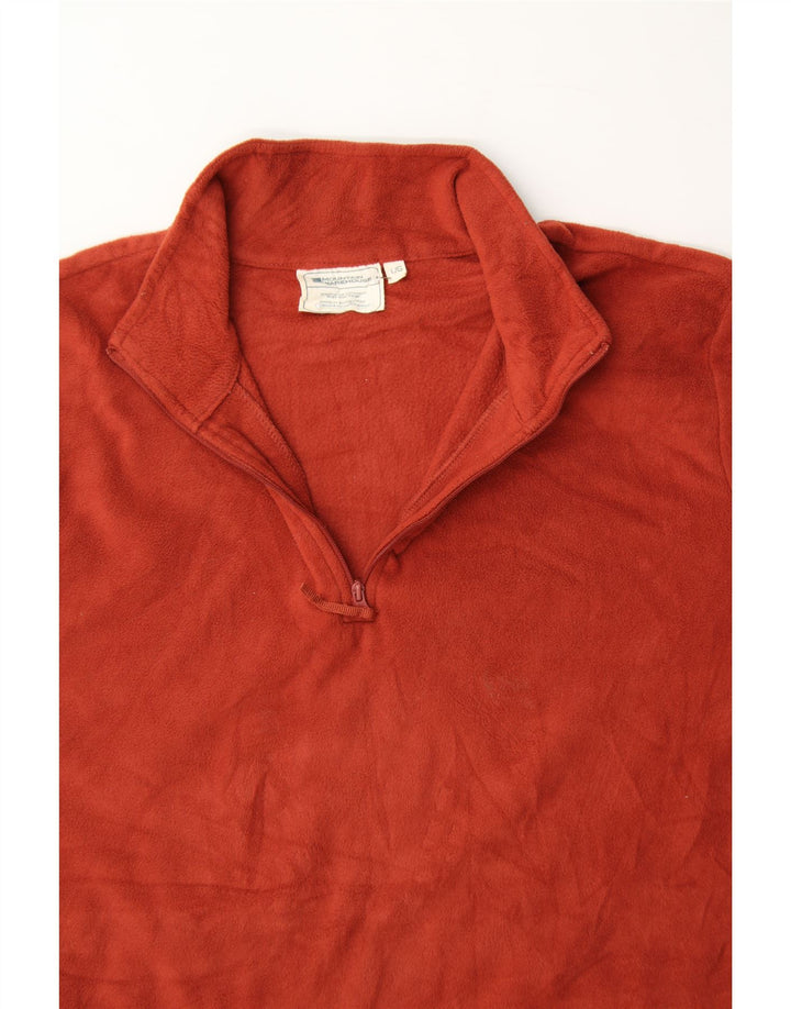 MOUNTAIN WAREHOUSE Mens Zip Neck Fleece Jumper Large Orange Polyester Vintage Mountain Warehouse and Second-Hand Mountain Warehouse from Messina Hembry 