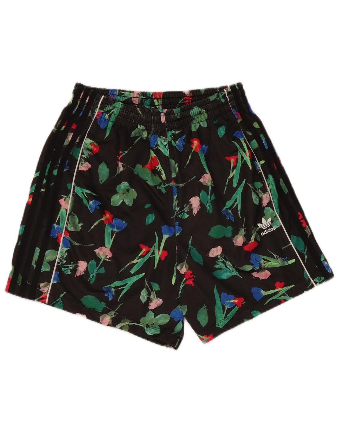 Pantaloncini sportivi da donna Adidas UK 8 piccoli poliestere floreale nero