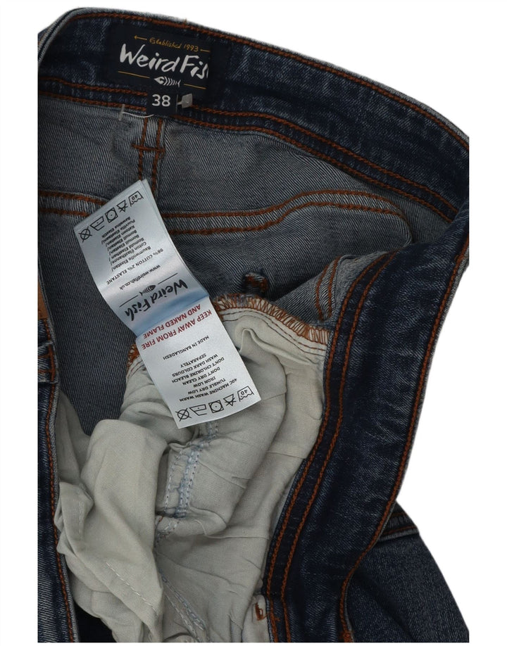 Jeans dritti da uomo Weird Fish W38 L32 cotone blu