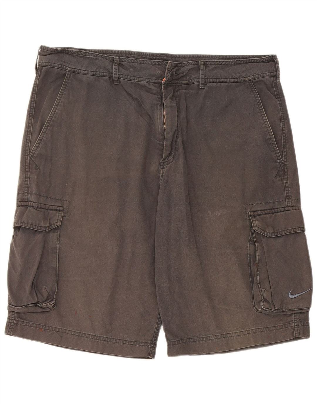 Pantaloncini cargo da uomo Nike W34 Large in cotone grigio
