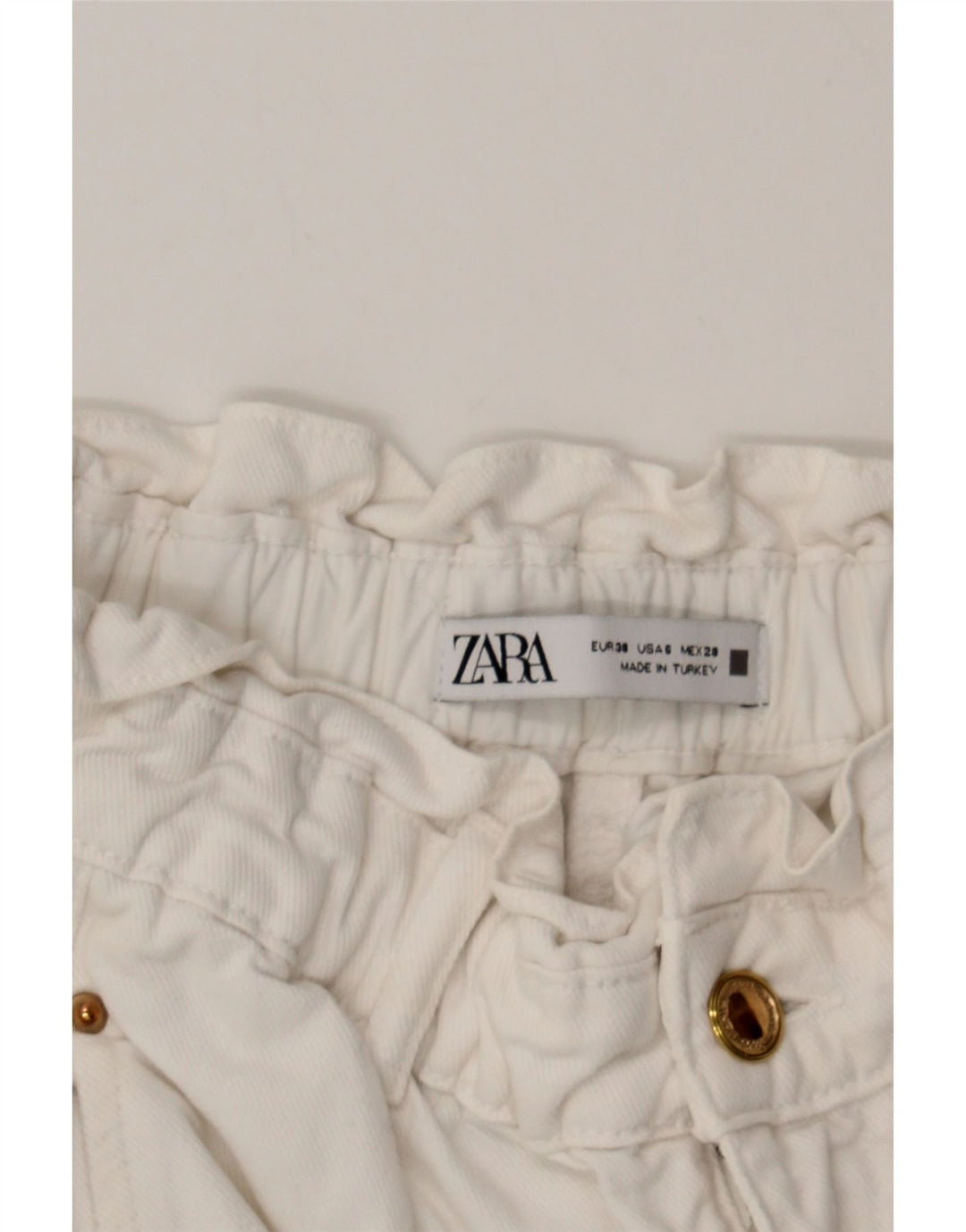 ZARA Womens Tapered Jeans US 6 Medium W30 L25 White Vintage Zara and Second-Hand Zara from Messina Hembry 