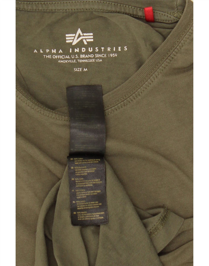 T-shirt da uomo Alpha Industries Top in cotone kaki medio