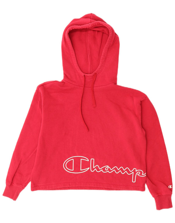 Maglione con cappuccio grafico oversize da donna Champion UK 10 piccolo rosso
