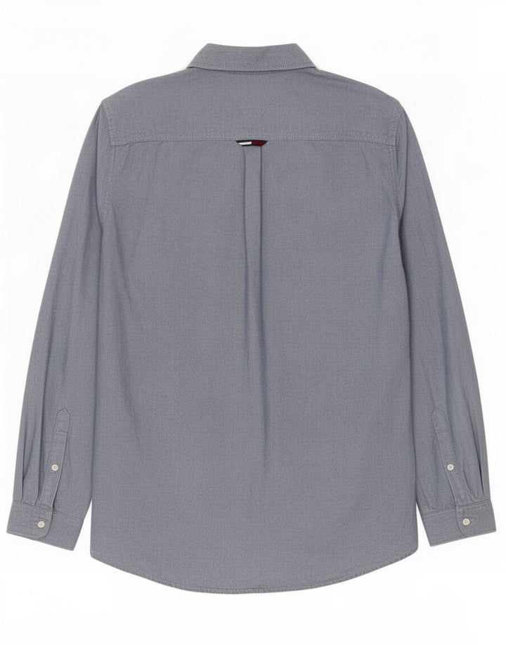 Camicia da uomo Regular Fit Tommy Hilfiger in cotone blu medio