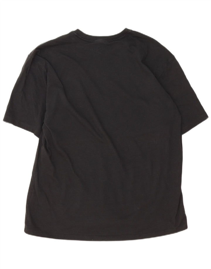 ADIDAS Womens T-Shirt Top UK 12/14 Medium Black Cotton