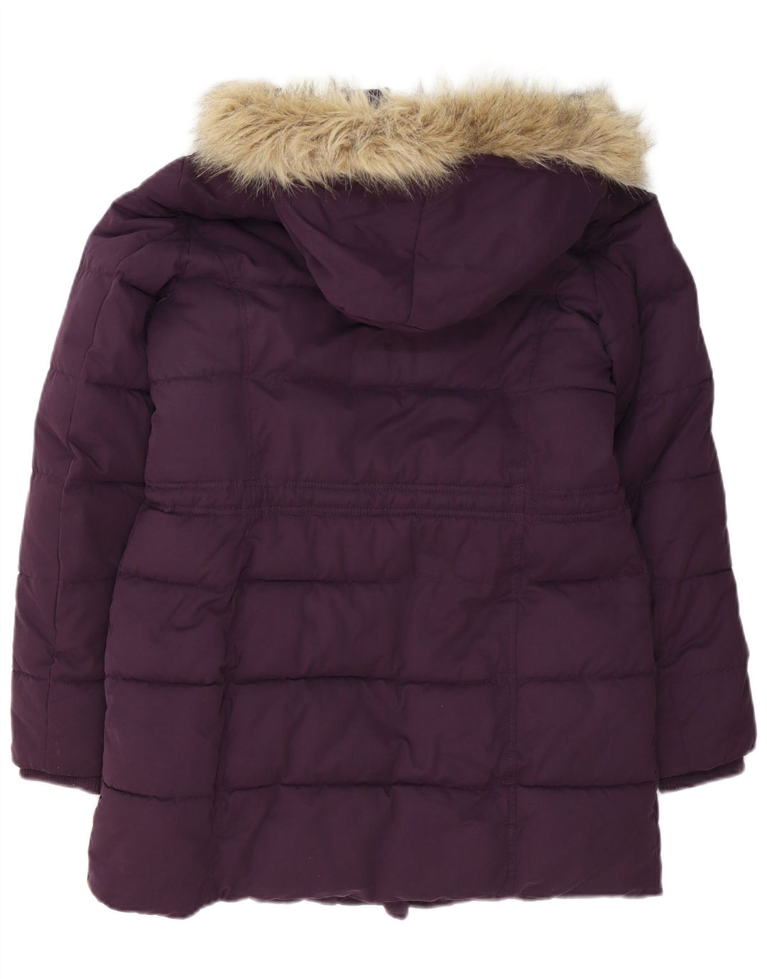 Cappotto imbottito con cappuccio da donna Fat Face UK 12 Cotone viola medio