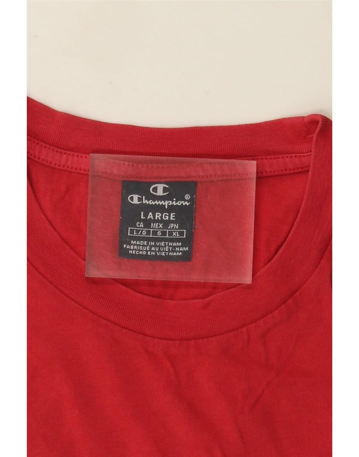 T-shirt grafica da uomo Champion Top grande rossa